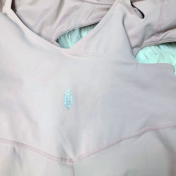 Free People‎ Transcend Limits Legging Jumpsuit L Pink Stretch Cutout Fitness - Picture 6 of 9